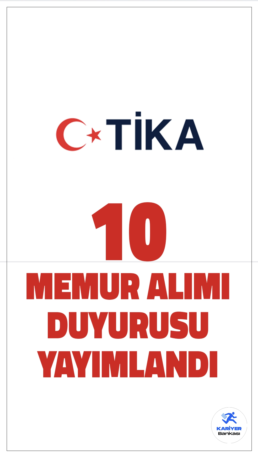 TİKA 10 Memur Alımı Yapacak! İşte Şartlar ve Kontenjanlar..TİKA, uzman yardımcısı alımı yapacak! Türk İşbirliği ve Koordinasyon Ajansı Başkanlığı (TİKA), Genel İdare Hizmetleri sınıfında görevlendirilmek üzere farklı bölümlerden mezun adaylar için uzman yardımcılığı giriş sınavı düzenliyor. Başvurular 6 Ocak 2025 tarihinde başlayacak ve 17 Ocak 2025 mesai bitiminde sona erecek.