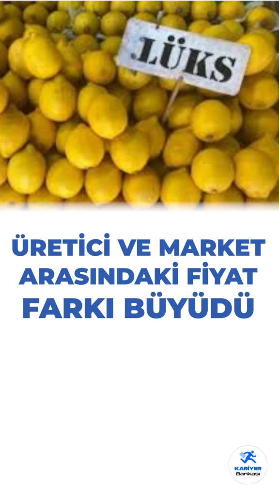Kasım Ayında Üretici-Market Fiyat Farkı Tavan Yaptı! En Fazla Fark Limonda Görüldü