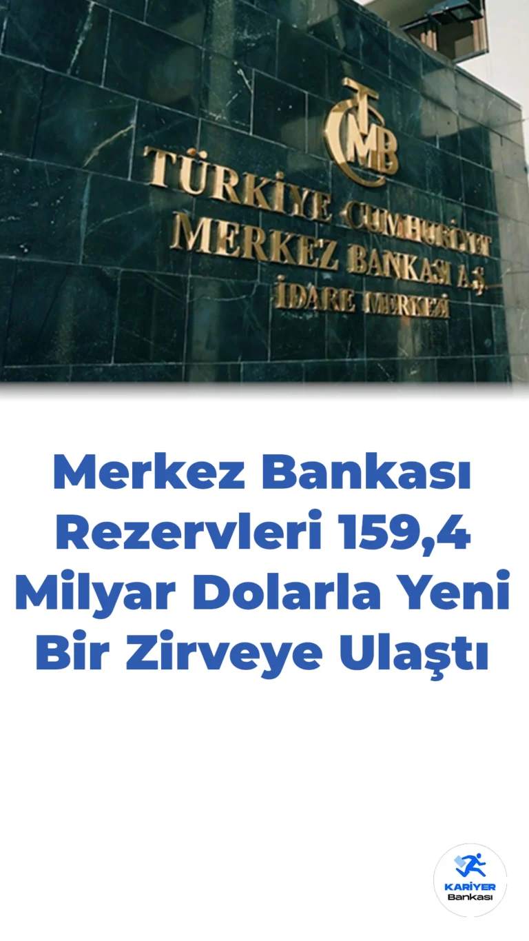 TCMB Rezervlerinde Artış: Toplam Rezervler 159,4 Milyar Dolara Yükseldi
