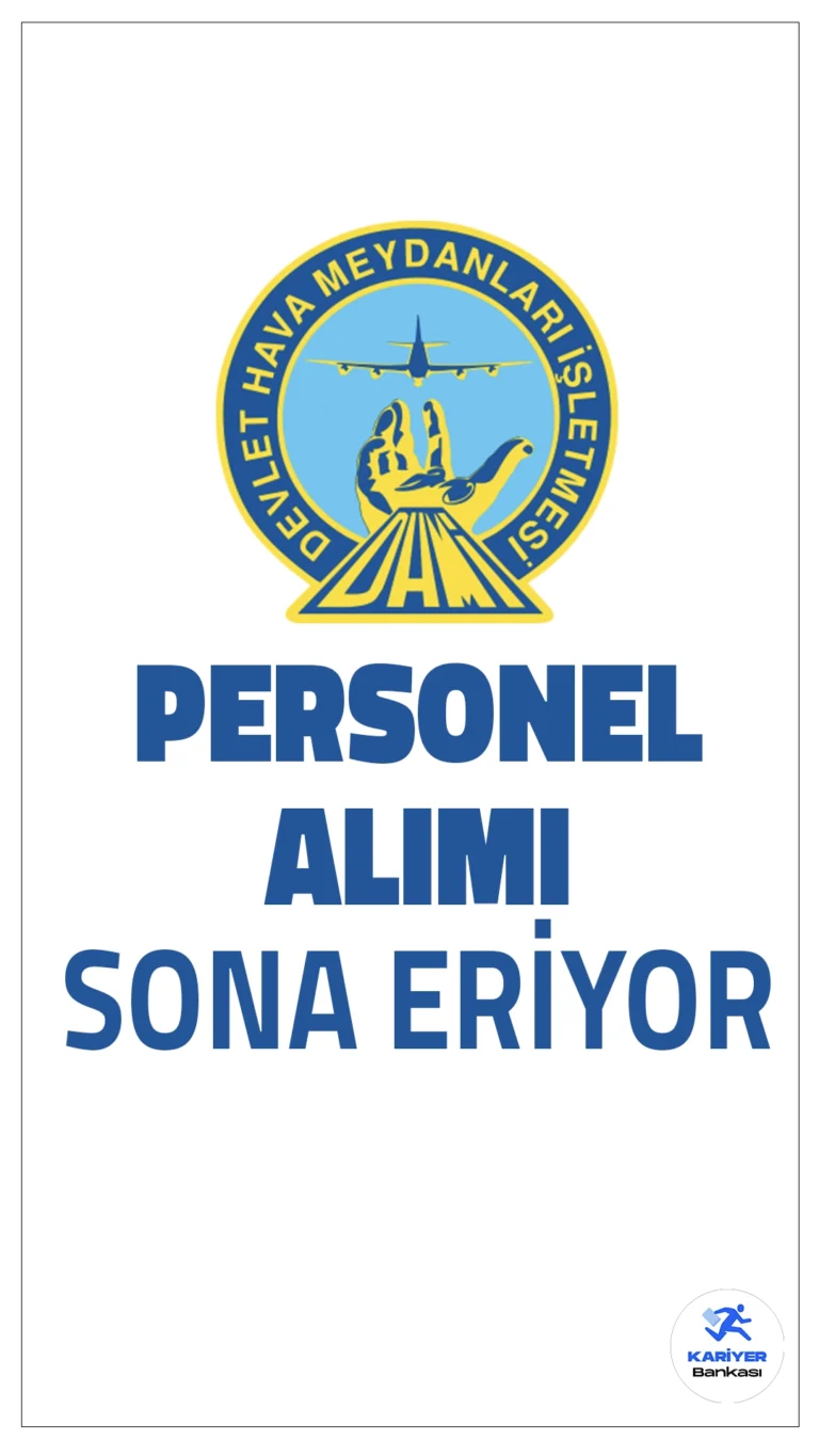 DHMİ 57 Personel Alımı Sona Eriyor!Devlet Hava Meydanları İşletmesi Genel Müdürlüğü (DHMİ) tarafından açılan asistan hava trafik kontrolörü ve stajyer hava trafik kontrolörü alımı başvuruları 23 Aralık 2024 tarihinde sona erecek. Adayların bu tarihe kadar başvurularını e-Devlet üzerinden tamamlaması gerekiyor. Şahsen ya da posta yoluyla yapılan başvurular kabul edilmeyecek.