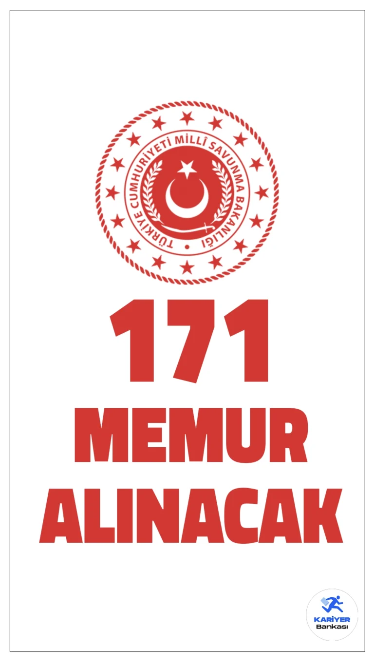 MSB 171 Memur Alımı Başvuruları Başladı.Millî Savunma Bakanlığı tarafından devlet memuru alımı gerçekleştiriliyor. Başvurular 20 Aralık 2024 tarihinde başlamış olup, 20 Ocak 2025 tarihinde sona erecektir. Adaylar, başvurularını yalnızca çevrimiçi olarak Millî Savunma Bakanlığı Personel Temin Sistemi üzerinden yapabilecektir.