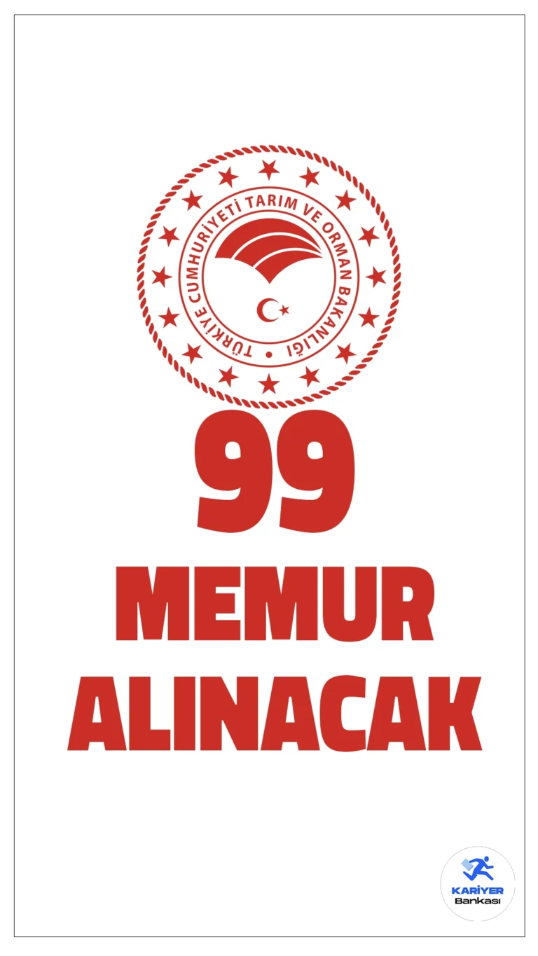 Tarım Bakanlığı 99 Memur Alımı Duyurusu Yayımlandı.Tarım ve Orman Bakanlığı, çeşitli branşlarda toplam 99 Tarım ve Orman Uzman Yardımcısı alacak. Başvuru detayları ve sınav tarihleri belli oldu!