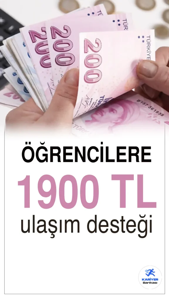 Öğrencilere 1900 TL Ulaşım Desteği Verilecek