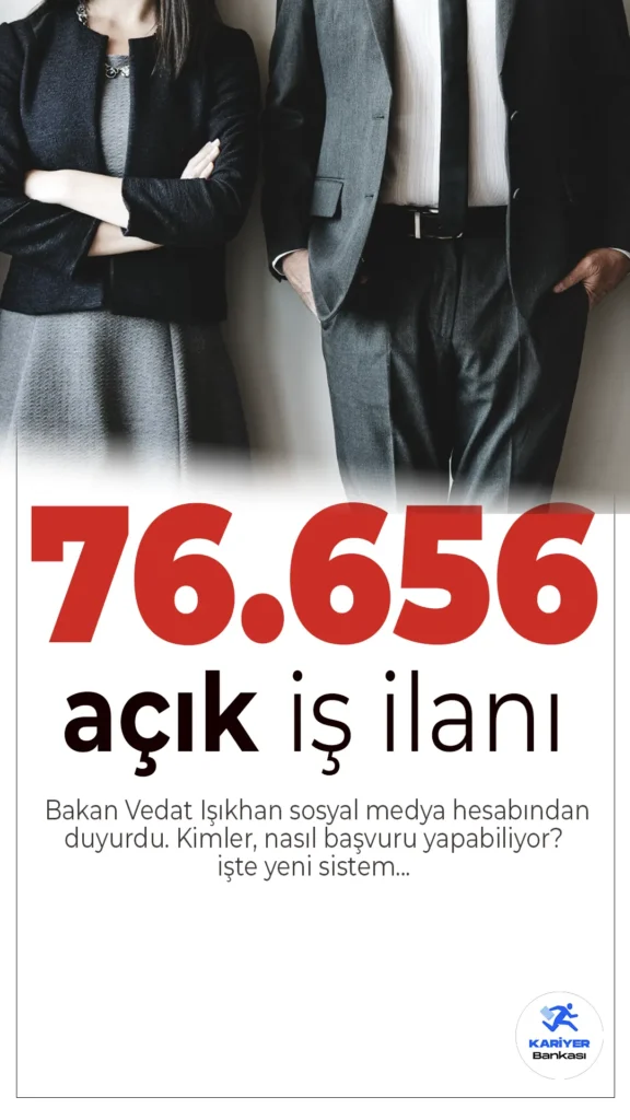 Bakan Işıkhan Duyurdu: 76 Bin 656 Açık İş İlanı