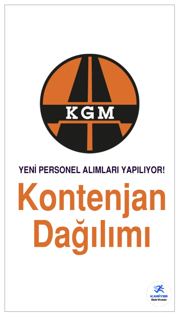 Karayolları Genel Müdürlüğü 41 Sözleşmeli Personel Alımı Kontenjan Dağılımı