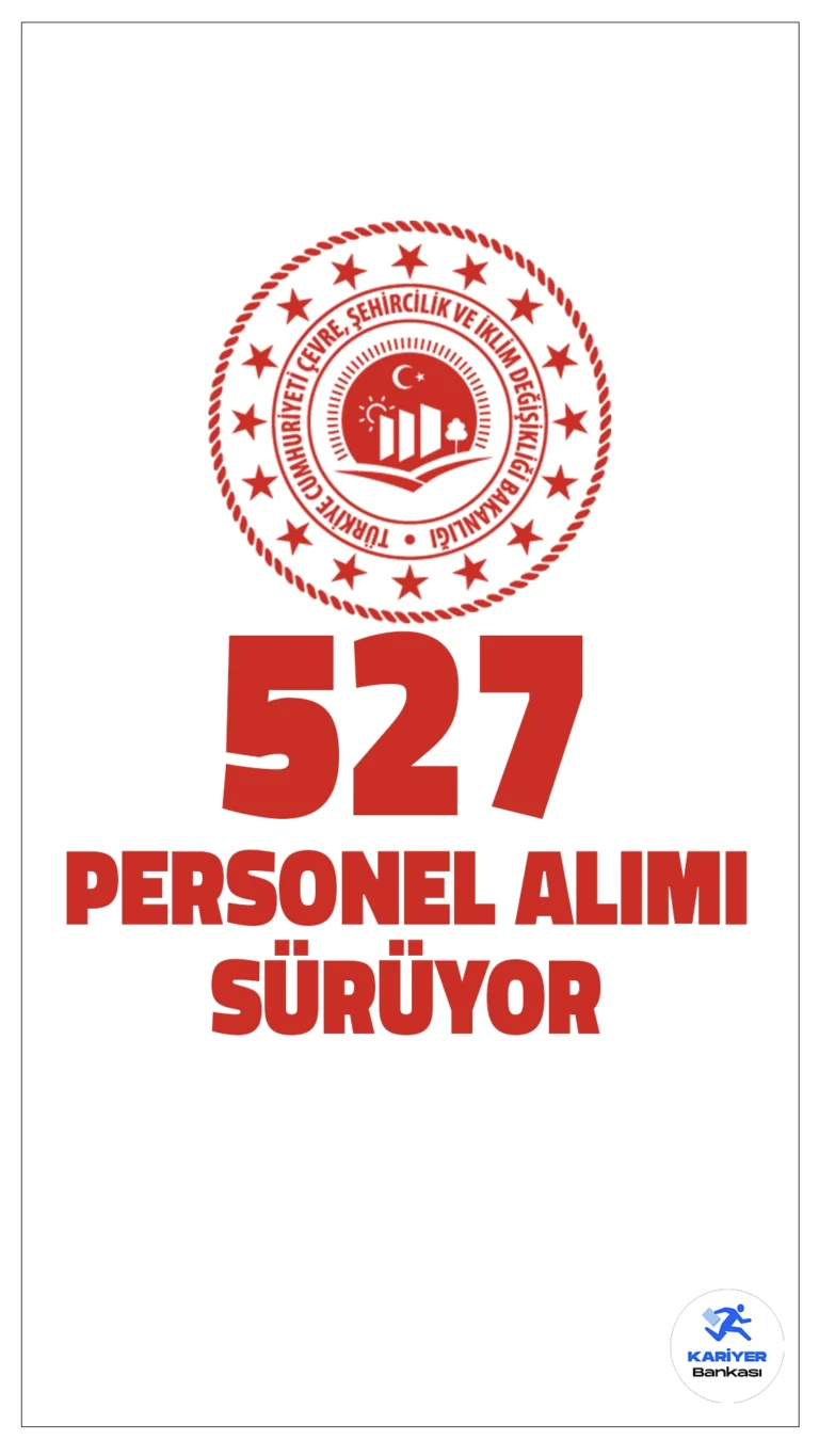 Çevre Bakanlığı 527 Personel Alımı Başvuruları Sürüyor. Çevre, Şehircilik ve İklim Değişikliği Bakanlığı KPSS 2025/3 ile personel alımı başvuruları devam ediyor. Tercih işlemlerinde bulunacak adayların belirtilen şartları sağlaması gerekmektedir.