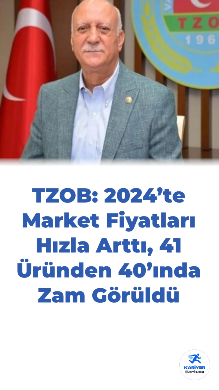 TZOB: 2024’te Market Fiyatları Hızla Arttı, 41 Üründen 40’ında Zam Görüldü