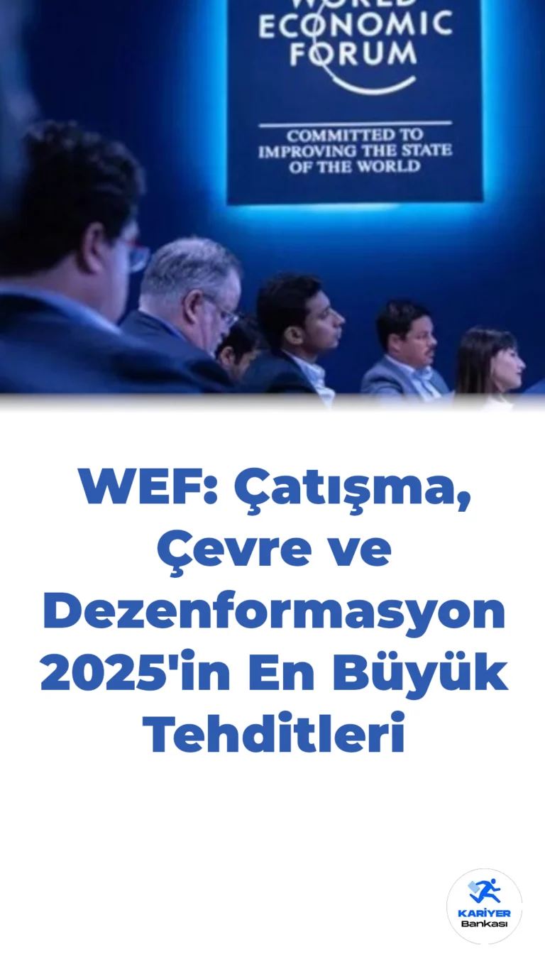WEF: Çatışma, Çevre ve Dezenformasyon 2025’in En Büyük Tehditleri
