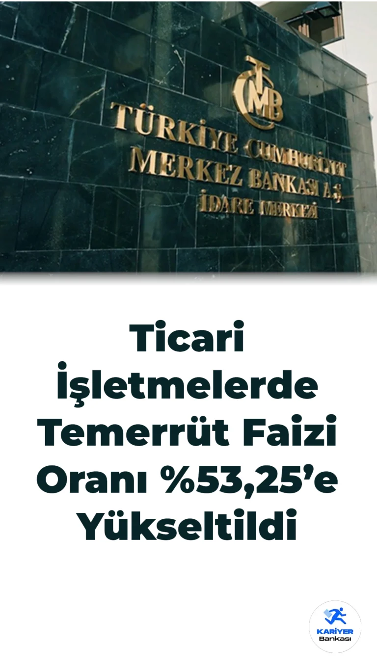 Ticari İşletmelerde Temerrüt Faizi Oranı %53,25’e Yükseltildi