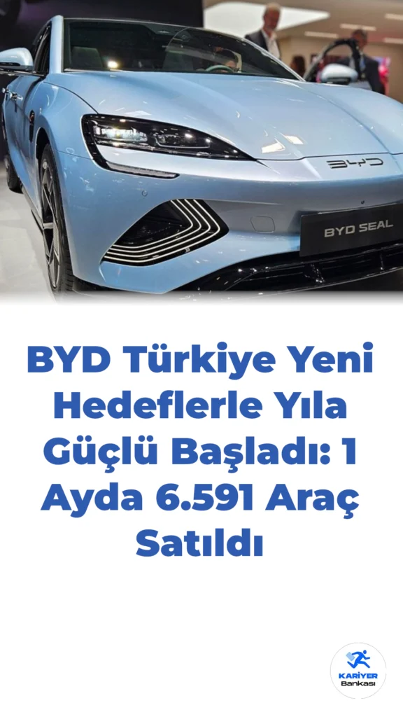 BYD Türkiye Yeni Hedeflerle Yıla Güçlü Başladı: 1 Ayda 6.591 Araç Satıldı