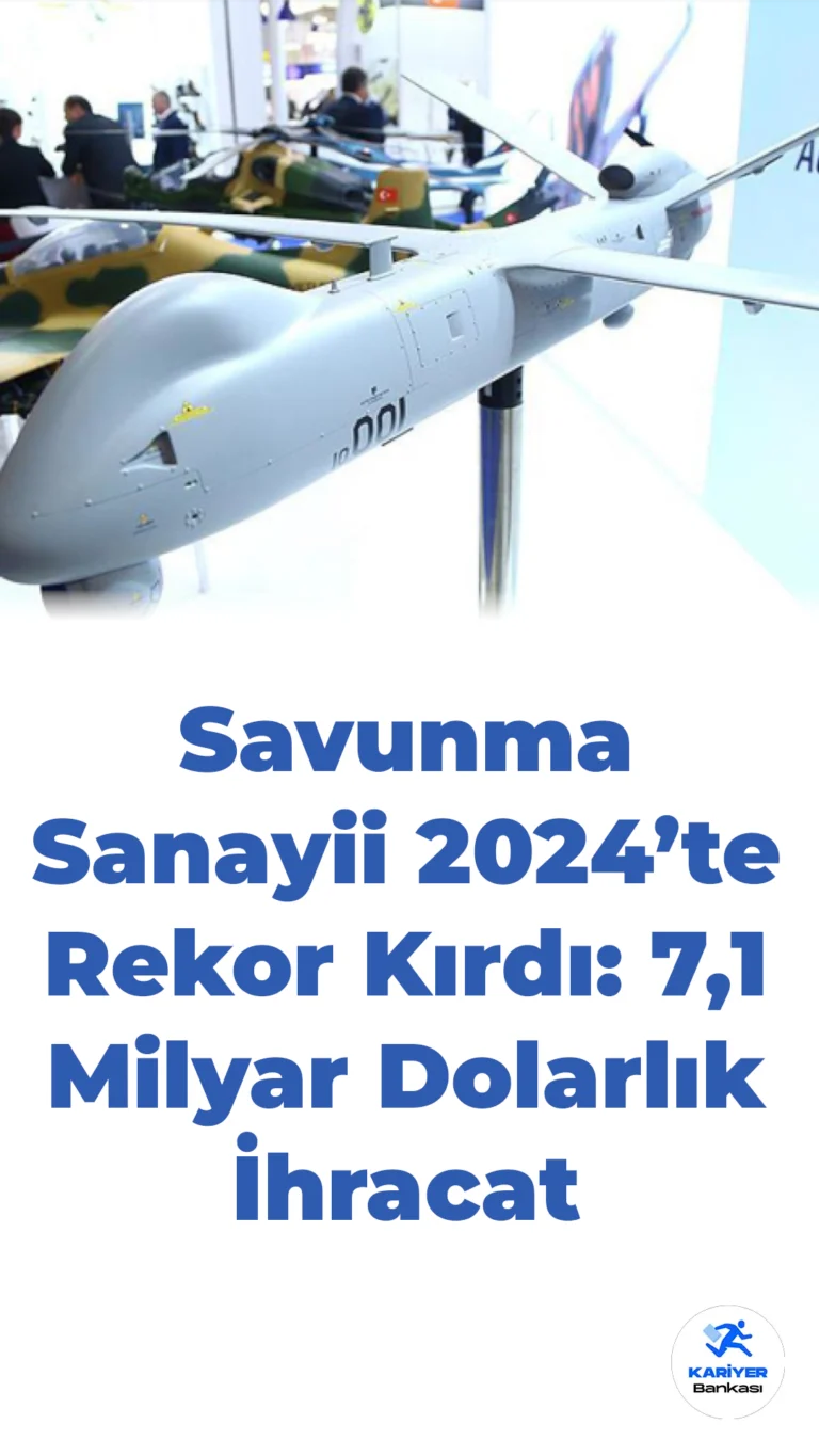 Savunma Sanayii 2024’te Rekor Kırdı: 7,1 Milyar Dolarlık İhracat