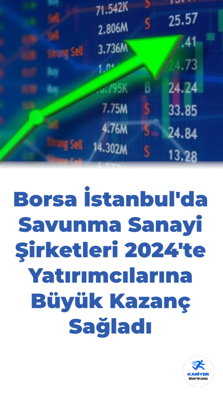 Borsa İstanbul’da Savunma Sanayi Şirketleri 2024’te Yatırımcılarına Büyük Kazanç Sağladı