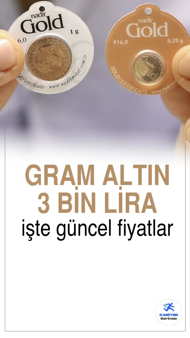 Gram Altın 3 Bin Lira Oldu