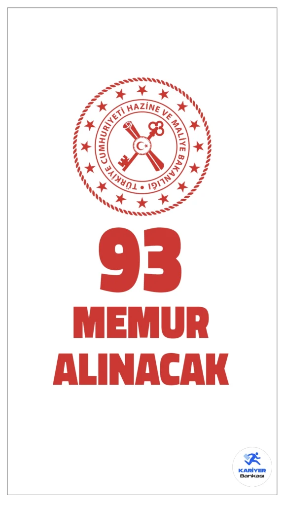 Hazine ve Maliye Bakanlığı 93 Memur Alımı Yapacak.Hazine ve Maliye Bakanlığı, merkez teşkilatında görevlendirilmek üzere toplamda 93 Hazine ve Maliye Uzman Yardımcısı alımı yapacak. Giriş sınavı, 26 Nisan 2025 tarihinde Ankara’da gerçekleştirilecek ve yazılı ile sözlü olmak üzere iki aşamalı olarak yapılacak. Başvurular ise 3 Mart 2025 tarihinde başlayacak, 14 Mart 2025 saat 18:00’de sona erecek.