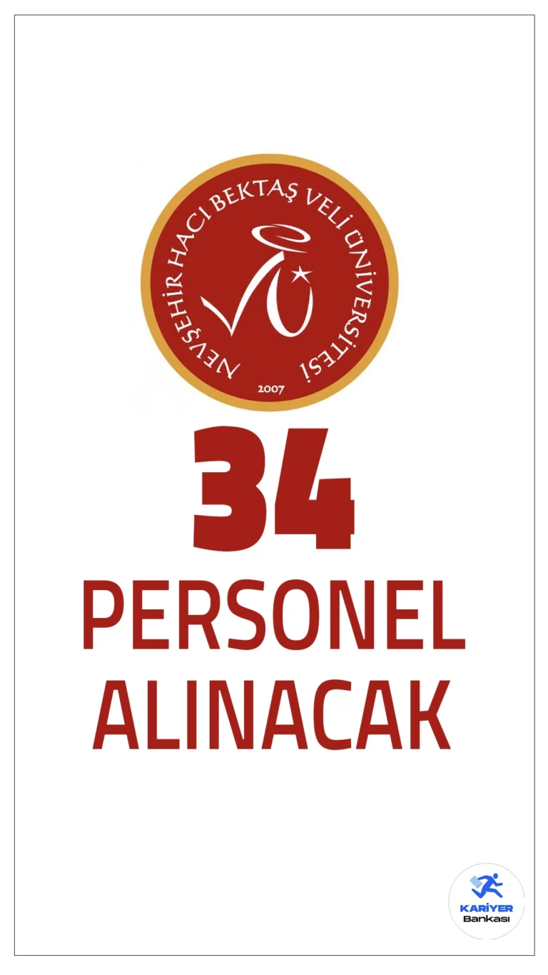 NEVÜ 34 Sözleşmeli Personel Alımı Yapacak.Nevşehir Hacı Bektaş Veli Üniversitesi, 4/B statüsünde sözleşmeli personel alımı yapacağını duyurdu. 657 sayılı Devlet Memurları Kanunu'nun 4. maddesi (B) fıkrası uyarınca yapılacak olan alım, 2024 KPSS (B) grubu puan sıralaması esas alınarak gerçekleştirilecek. Toplamda 34 personel alınacak olup, başvuruların detayları ve başvuru şartları aşağıda belirtilmiştir.