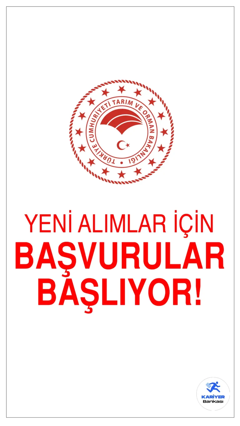 Tarım ve Orman Bakanlığı 99 Uzman Yardımcısı Alımı: Başvurular Pazartesi Başlıyor!