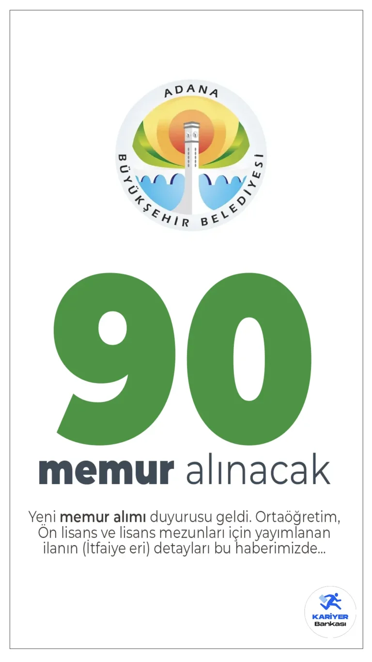 Adana BB 90 Memur Alımı Yapacak