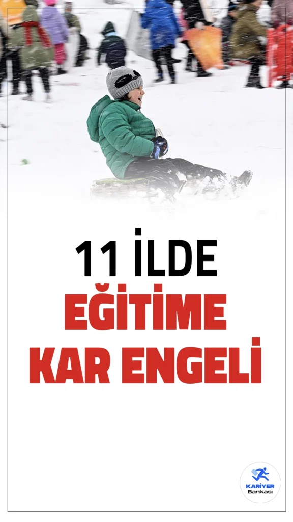 Kar Yağışı Nedeniyle 11 İlde Eğitime Ara Verildi!Olumsuz hava koşulları nedeniyle Van, Zonguldak, Samsun, Rize, Artvin, Kastamonu, Sinop, Giresun, Trabzon, Bartın ve Ordu'da eğitime bir gün ara verildi.