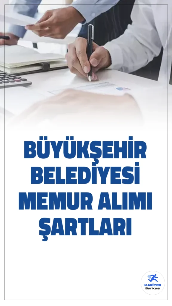 İzmir Büyükşehir Belediyesi 154 Memur Alımı Şartları.İzmir Büyükşehir Belediyesi memur alımı başvuruları sürüyor. Belirtilen kadrolar için başvuru tarihleri, genel ve özel şartlar ile ilgili detaylar belli oldu. İşte başvuruyla ilgili tüm detaylar: