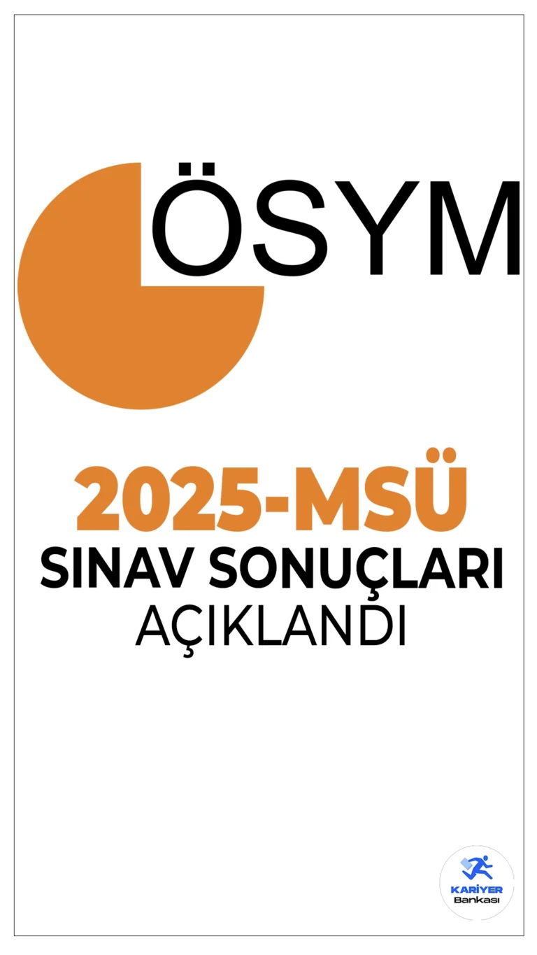 2025 MSÜ Sınav Sonuçları Açıklandı. ÖSYM sayfasından yayımlanan duyuruda, 23 Şubat 2025 tarihinde uygulanan 2025 Millî Savunma Üniversitesi Askerî Öğrenci Aday Belirleme Sınavı’nın (2025-MSÜ) değerlendirme işlemleri tamamlandığı aktarıldı.