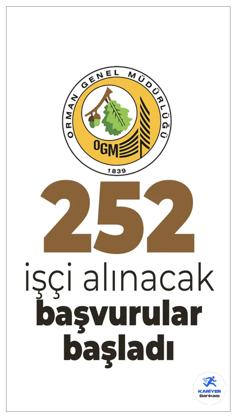 Orman Genel Müdürlüğü 252 İşçi Alımı Yapacak! Başvurular Başladı