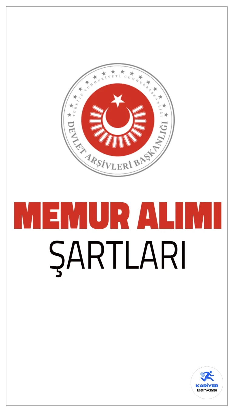 Devlet Arşivleri Başkanlığı 20 Memur Alımı Başvuru Şartları.T.C. Cumhurbaşkanlığı Devlet Arşivleri Başkanlığı, Ankara ve İstanbul birimlerinde görevlendirilmek üzere memur alımı gerçekleştirecek. Alım, sözlü sınav yöntemiyle yapılacak olup, adayların belirtilen şartları taşıması gerekmektedir. Başvuru işlemleri 31 Mart'ta sona erecek. İşte şartlar ve başvuru bilgileri...