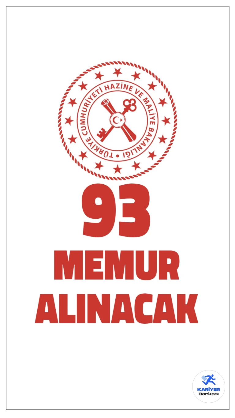 Hazine ve Maliye Bakanlığı 93 Memur Alımı Başvuruları Başlıyor.İlgili alım duyurusuna göre, Hazine ve Maliye Bakanlığı'na Hazine ve Maliye Uzman Yardımcısı alımı yapılacak.Yazılı ve sözlü aşamalardan oluşan sınav süreci, adayların bilgi ve yetkinliklerini değerlendirecek. Başvuru yapacak adayların genel şartların yanı sıra, özel şartları da sağlaması gerekmektedir. İşte sınav detayları ve başvuru şartları!