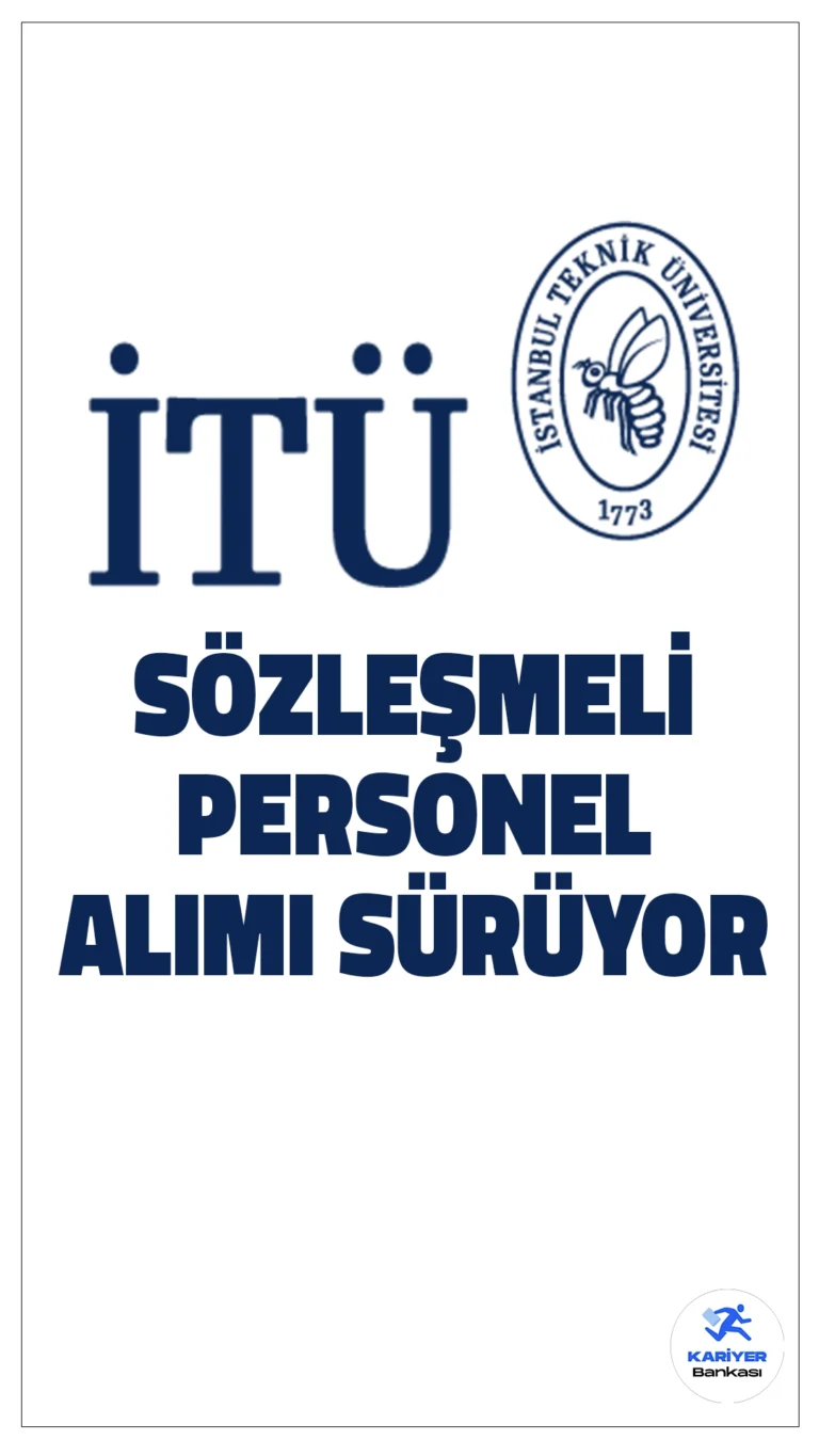İstanbul Teknik Üniversitesi (İTÜ) 85 Personel Alımı Sürüyor.Resmi Gazete'de yayımlanan duyuruya göre, İstanbul Teknik Üniversitesi'ne (İTÜ), çeşitli ünvanlarda personel alımı gerçekleştirilecek. Başvuru yapacak adayların genel şartların yanı sıra, özel şartları da taşıması gerekmektedir.İşte başvuru şartları, alım yapılacak pozisyonlar..