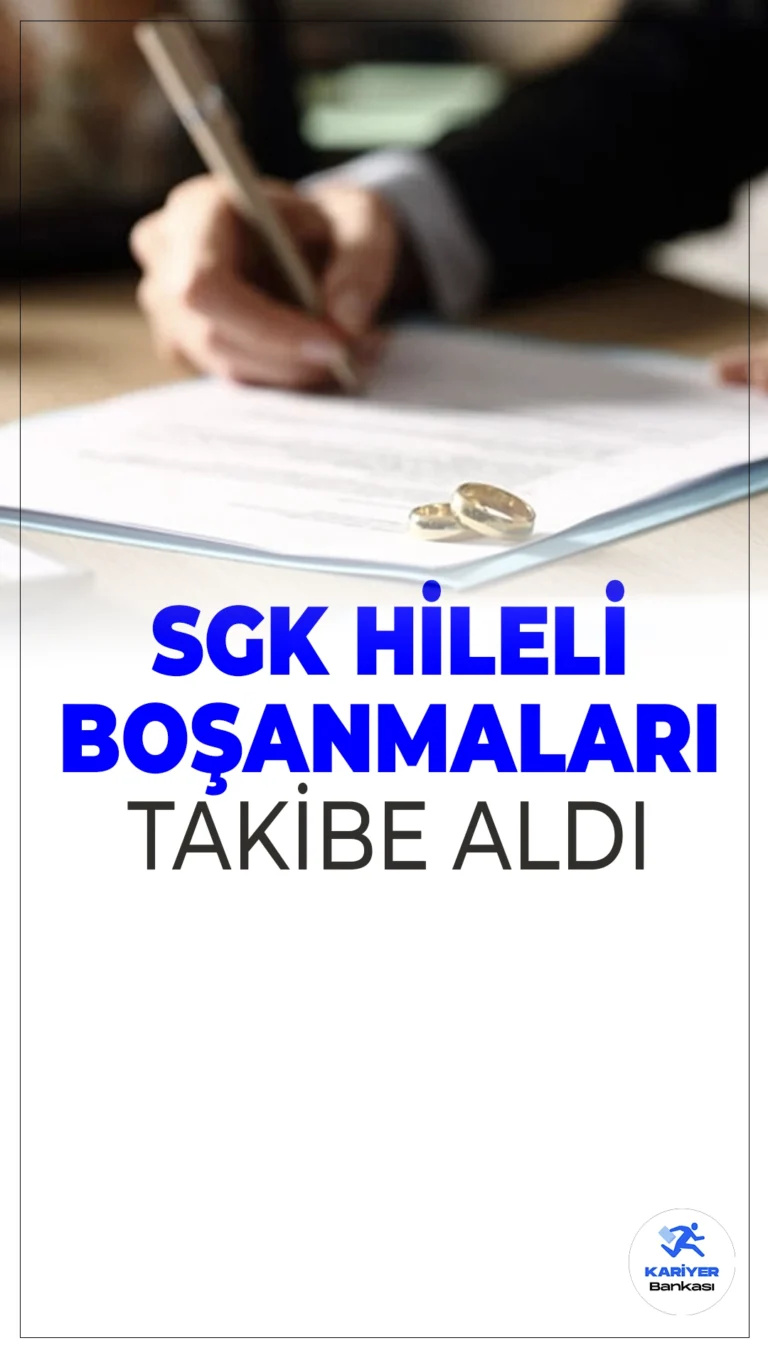 SGK'dan Hileli Boşanmalara Sıkı Takip! 2 Bin 404 Kişi Tespit Edildi.Sosyal Güvenlik Kurumu (SGK), yetim maaşı almak için hileli boşanma yapanları tespit etti. 2024’te yapılan denetimlerde, boşandığı eşiyle aynı evde yaşamaya devam eden 2 bin 404 kişi belirlendi. Bu kişiler hakkında yasal işlem başlatılırken, SGK tarafından ödenen maaşların faiziyle geri alınması için adımlar atıldı.