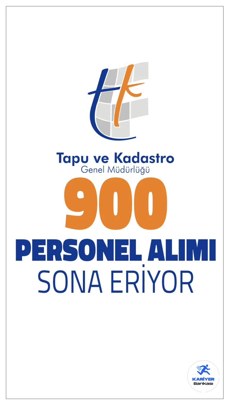 Tapu Kadastro 900 Personel Alımı Başvuruları Sona Eriyor.Tapu ve Kadastro Genel Müdürlüğü, merkez ve taşra teşkilatında istihdam edilmek üzere toplamda 900 sözleşmeli personel alımı başvuruları yarın(28 Mart) sona erecek. Başvurular e-Devlet üzerinden gerçekleştiriliyor. Başvuru yapacak adayların genel ve özel şartları sağlaması gerekmektedir. İşte şartlar ve kontenjan dağılımı...