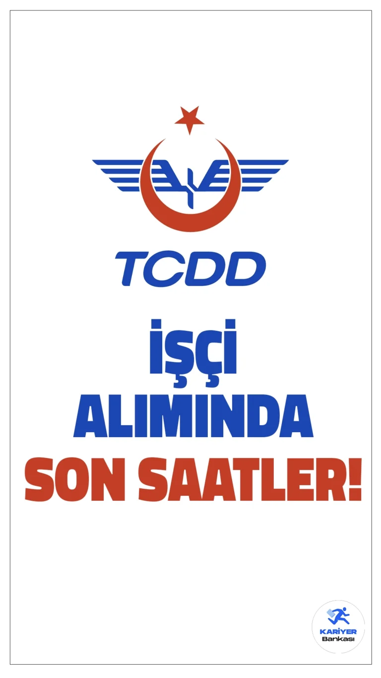 TCDD 57 İşçi Alımı Başvuruları Sona Eriyor.Türkiye Cumhuriyeti Devlet Demiryolları (TCDD), işçi alımı başvurularında sona gelindi. Başvuru işlemleri bugün (7 Mart 2025) İŞKUR üzerinden sona erecek. Başvuru yapacak adayların belirtilen şartları dikkatle incelemesi gerekmektedir. İşte detaylar ve başvuru şartları…