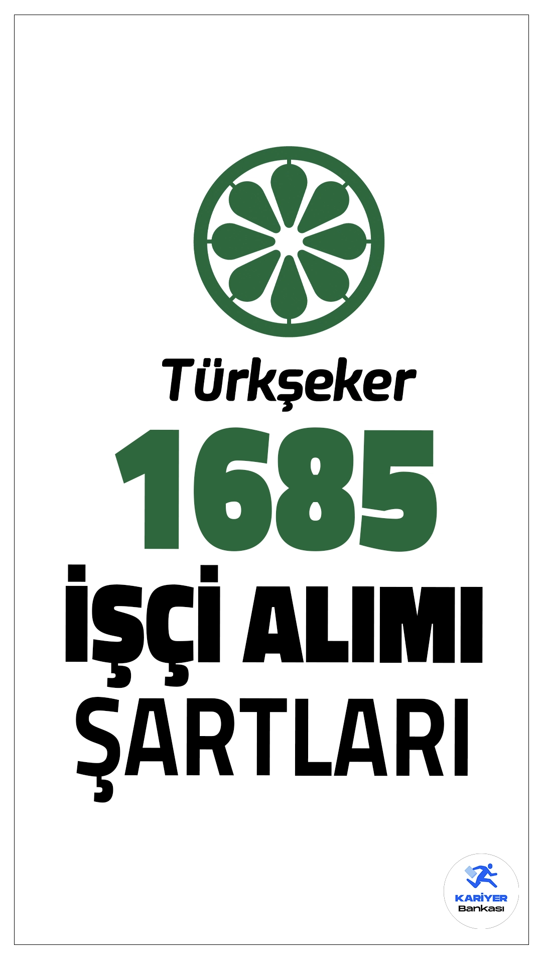 Türkşeker 1685 İşçi Alımı Şartları.Türkşeker A.Ş 1685 daimi işçi alımı başvuruları sürüyor. Alımlar İŞKUR üzerinden 18 Nisan 2025 tarihine kadar gerçekleştirilecek.Başvuru yapacak adayların genel şartların yanı sıra, özel şartları da dikkatle incelemesi gerekmektedir.