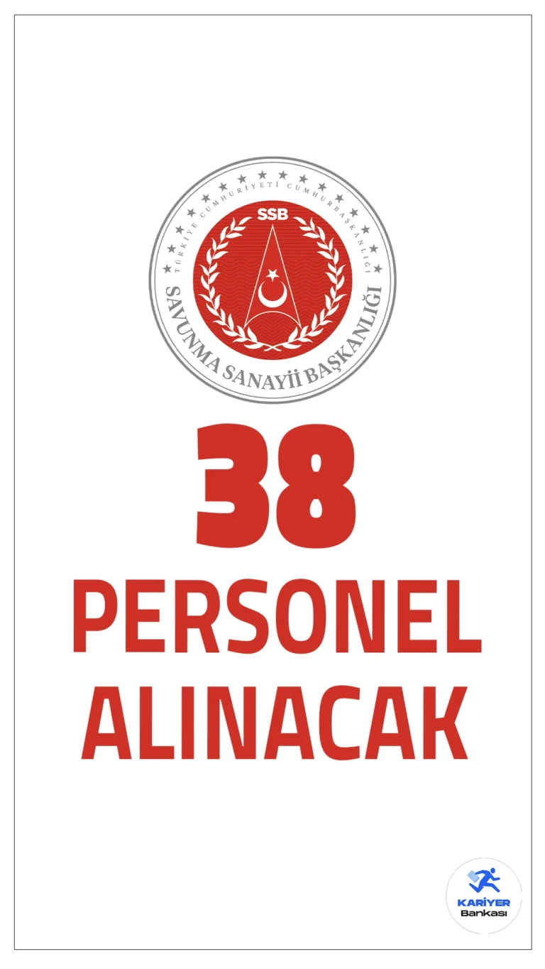Savunma Sanayii Başkanlığı 38 Personel Alımı Yapacak.Savunma Sanayii Başkanlığı (SSB), proje bazlı sözleşmeli personel alımı gerçekleştirecek. Farklı mühendislik ve bilim dallarında toplam 38 uzman personel istihdam edilecek. Alımlar, savunma sanayii projelerinde görev alacak, özel bilgi ve ihtisas sahibi adayları hedefliyor.