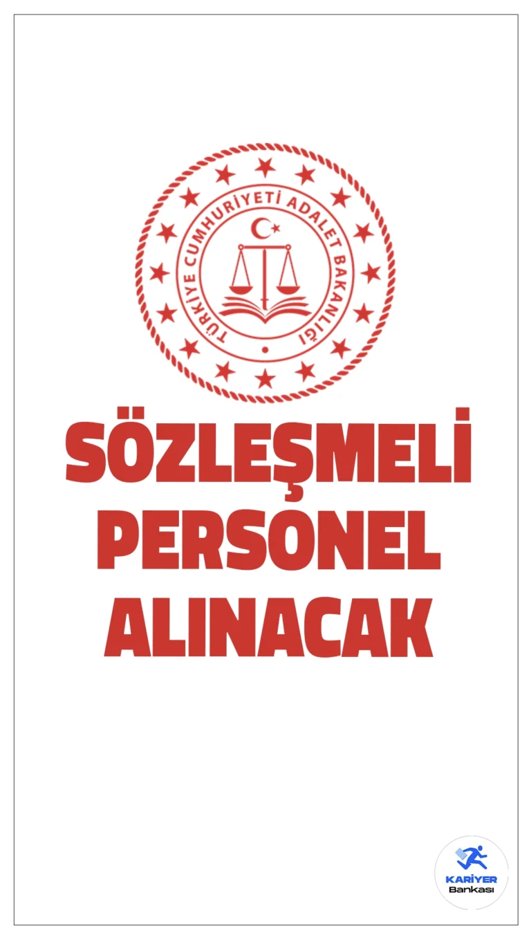 Adalet Bakanlığı 27 Memur Alımı Yapacak.Adalet Bakanlığı, Bilgi İşlem Genel Müdürlüğü bünyesinde çalıştırılmak üzere 27 sözleşmeli personel alımı yapacağını duyurdu. Alımlar, 657 sayılı Devlet Memurları Kanununun 4/B maddesi ve ilgili sözleşmeli personel esasları kapsamında gerçekleştirilecek.