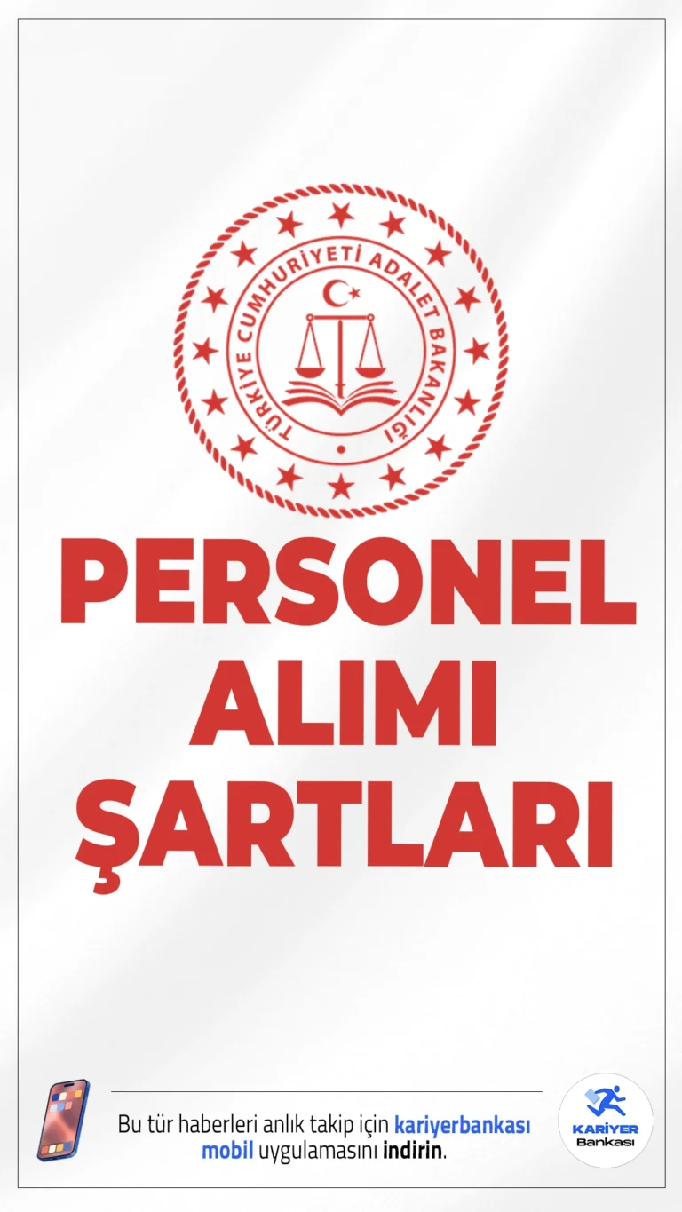 Adalet Bakanlığı 27 Personel Alımı Başvuru Şartları. Adalet Bakanlığı sözleşmeli personel alımı başvuruları sürüyor. İlgili alım duyurusuna göre, Adalet Bakanlığına sözleşmeli mühendis alımı yapılacak. Başvuru işlemleri 2 Mayıs 2025 tarihinde sona erecek. İşte şartlar ve diğer detaylar...