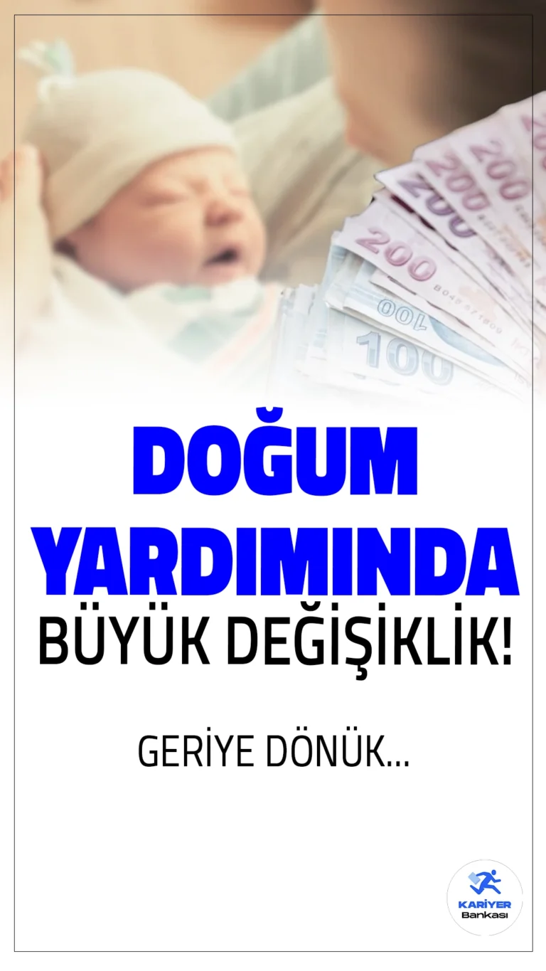 Doğum Yardımında Büyük Değişiklik: Geçmişe Yönelik Toplu Ödeme Fırsatı!Doğum yardımı miktarı 5 bin liraya yükseldi; 1 Ocak 2025 sonrası doğan çocuklar için başvuranlara fark ödemesi yapılacak.