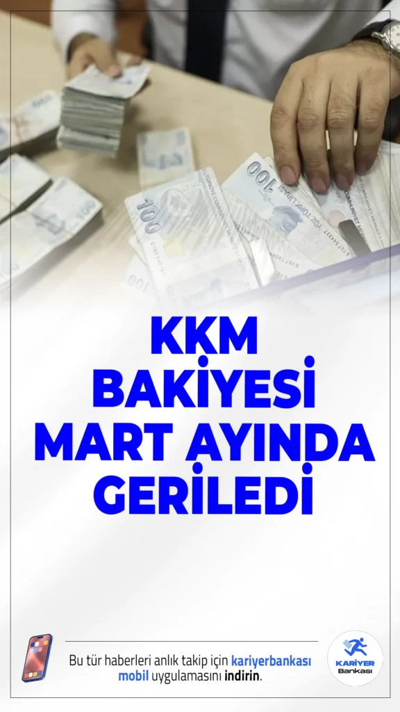 KKM Bakiyesi Mart Ayında 21,6 Milyar Dolara Geriledi.Kur korumalı mevduat hesaplarında mart ayında dikkat çeken bir düşüş yaşandı; toplam bakiye 2,6 milyar dolarlık azalmayla 21,6 milyar dolara geriledi.