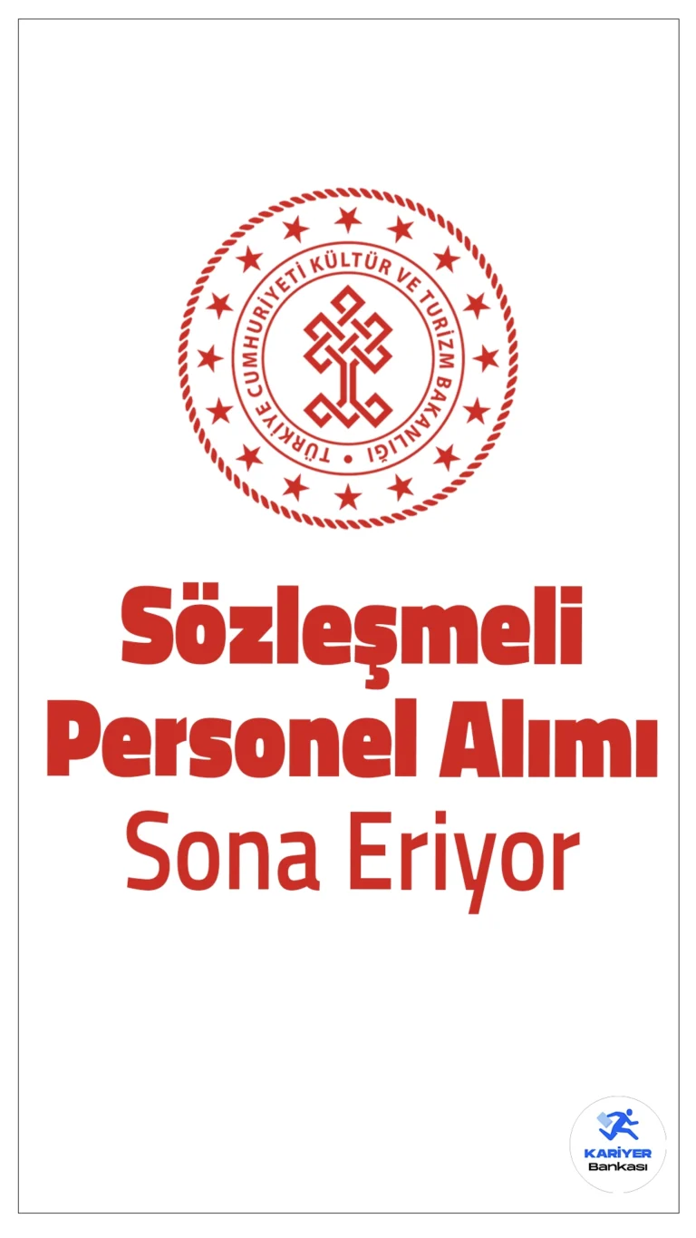 Kültür Bakanlığı 130 Personel Alımı Sona Eriyor.Kültür ve Turizm Bakanlığı, merkez ve taşra teşkilatlarında görevlendirilmek üzere sözleşmeli personel alımı başvurularında sona gelindi. Başvuru işlemleri bugün (18 Nisan 2025) sona erecek. Başvuru yapacak adayların belirtilen genel ve özel şartları taşıması gerekmektedir. İşte şartlar ve kadro dağılımı...