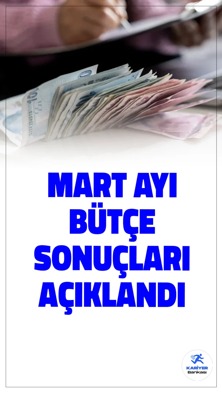 Mart Ayı Bütçe Sonuçları Açıklandı: Gider Geliri Aştı.Mart ayında merkezi yönetim bütçesi 261,4 milyar TL açık verdi. Üç aylık toplam açık ise 710,8 milyar TL’ye ulaştı.