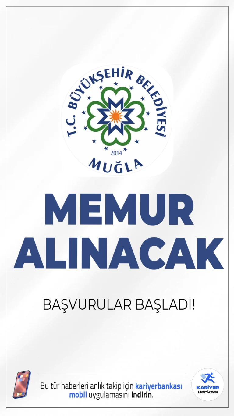 Muğla Büyükşehir Belediyesi 25 Memur Alımı Başvuruları Alınacak.Muğla Büyükşehir Belediyesi, 657 sayılı Devlet Memurları Kanununa tabi olarak istihdam edilmek üzere 25 itfaiye eri alımı yapacağını duyurdu. Alımlar, KPSS P93 puan türünde en az 60 puan şartı ile gerçekleştirilecek. Başvuru yapacak adayların herhangi bir ön lisans programından mezun olmaları ve en az C sınıfı sürücü belgesi sahibi olmaları gerekiyor.