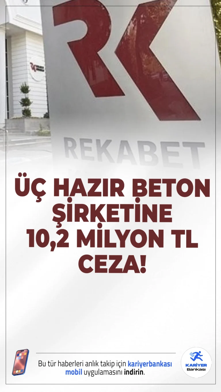Rekabet Kurulu'ndan Üç Beton Şirketine 10,2 Milyon Lira Ceza.Edirne Keşan'da faaliyet gösteren üç hazır beton firması, rekabete aykırı uygulamaları nedeniyle uzlaşma yoluyla cezalandırıldı.