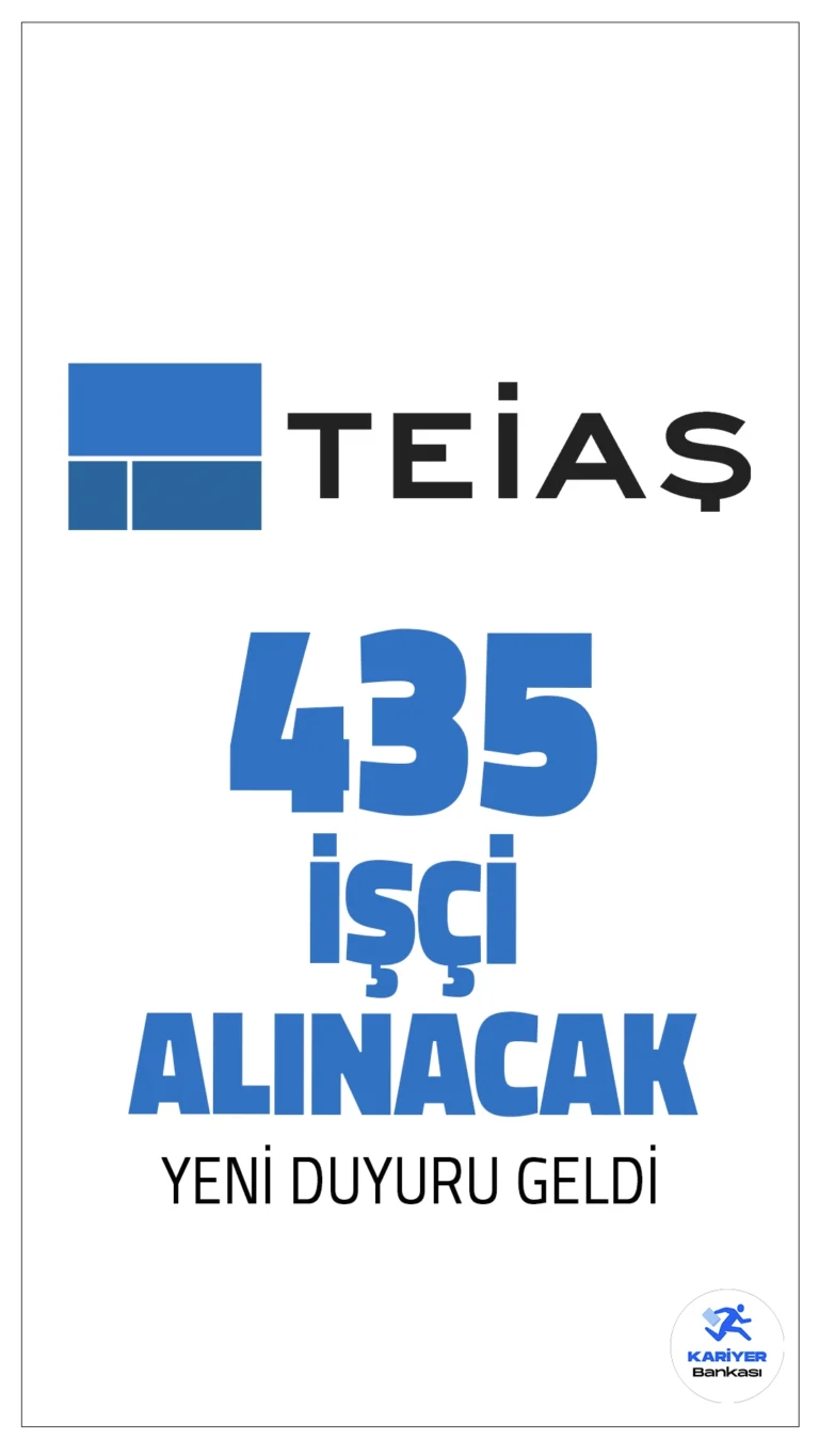 TEİAŞ 435 İşçi, Personel Alımı Yapacak!Türkiye Elektrik İletim A.Ş. (TEİAŞ), 2025 yılı için önlisans mezunu 435 işçi ve personel alımı yapacağını duyurdu. Alımlar, sürekli işçi kadrolarında gerçekleştirilecek olup, çeşitli illerde görevlendirme yapılacaktır.