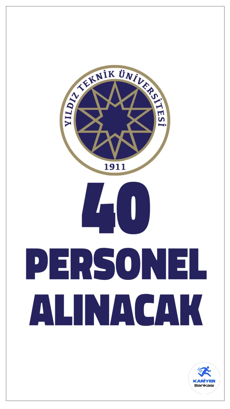 Yıldız Teknik Üniversitesi 40 Sözleşmeli Personel Alacak!Yıldız Teknik Üniversitesi (YTÜ), 657 sayılı Devlet Memurları Kanunu'nun 4/B maddesi kapsamında 40 sözleşmeli personel alımı yapacağını duyurdu. İlan kapsamında farklı eğitim düzeylerinden ve çeşitli branşlardan personel istihdam edilecek. Başvurular, 03-17 Nisan 2025 tarihleri arasında yalnızca e-Devlet üzerinden kabul edilecek.