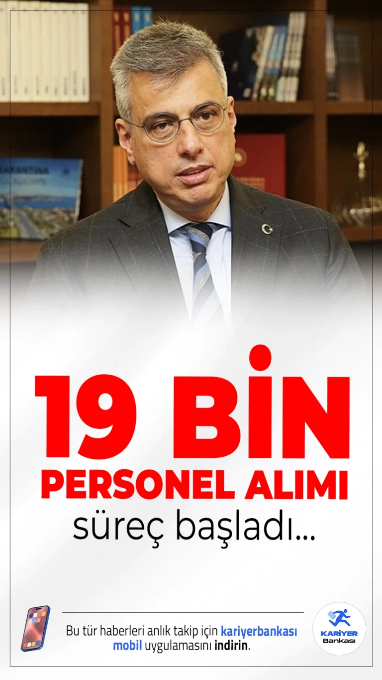 Sağlık Bakanlığı 19 Bin Personel Alımı için Süreç Başladı. Sağlık Bakanı Kemal Memişoğlu'nun sosyal medya hesabından yaptığı paylaşımda 15.342 sözleşmeli personel, 3.658 işçi olmak üzere toplamda 15 bin personel alımı için sürecin başladığını duyurdu.