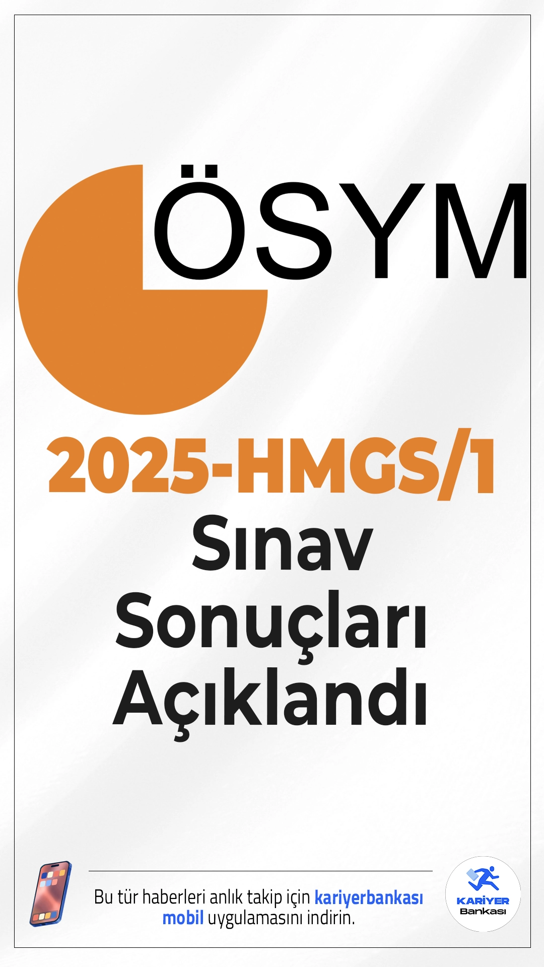 2025-HMGS/1 Sınav Sonuçları Açıklandı. ÖSYM sayfasından yayımlanan duyuruda, 27 Nisan 2025 tarihinde uygulanan 2025 Hukuk Mesleklerine Giriş Sınavı’nın (2025-HMGS/1) değerlendirme işlemlerinin tamamlandığı aktarıldı.