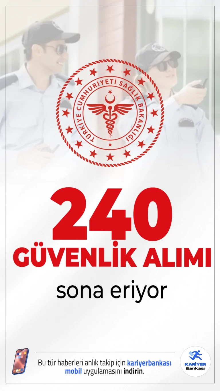 Sağlık Bakanlığı 240 Güvenlik Görevlisi Alımı Başvuruları Sona Eriyor.Sağlık Bakanlığı 81 ilde hastanelerde görevlendirmek üzere 240 güvenlik görevlisi alımı için başvurular bugün sona erecek.