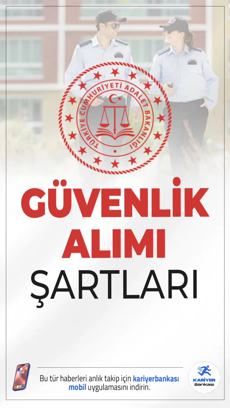 Adalet Bakanlığı Güvenlik Alımı Şartları.Adalet Bakanlığı, personel alımı kapsamında güvenlik görevlisi pozisyonu için yeni bir ilan yayınlamaya hazırlanıyor. İlgili yönetmelikte yapılan değişiklikle birlikte güvenlik görevlisi alımına ilişkin düzenlemeler güncellendi ve alım ilanının Kurban Bayramı sonrası kamuoyuna duyurulması bekleniyor.