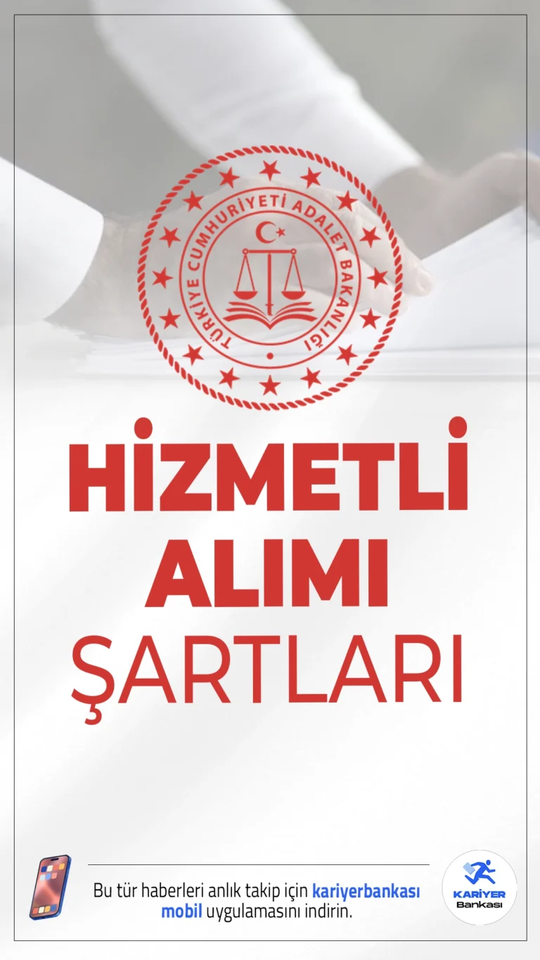 Adalet Bakanlığı Hizmetli Alımı Başvuru Şartları.Adalet Bakanlığı, 30 Mayıs 2025 tarihli Resmî Gazete'de yayımladığı yeni yönetmelikle hizmetli alımı başvuru şartlarında önemli bir düzenlemeye gitti. Memur Sınav, Atama ve Nakil Yönetmeliği’nde yapılan değişiklik ile daha önce uygulanan 35 yaş üst sınırı tamamen kaldırıldı. Bundan böyle memuriyete ilk kez atanacaklar için yalnızca 657 sayılı Devlet Memurları Kanunu’nun 40. maddesi esas alınacak. Bu maddeye göre sadece alt yaş sınırı bulunuyor, üst yaş sınırı ise kaldırıldı.