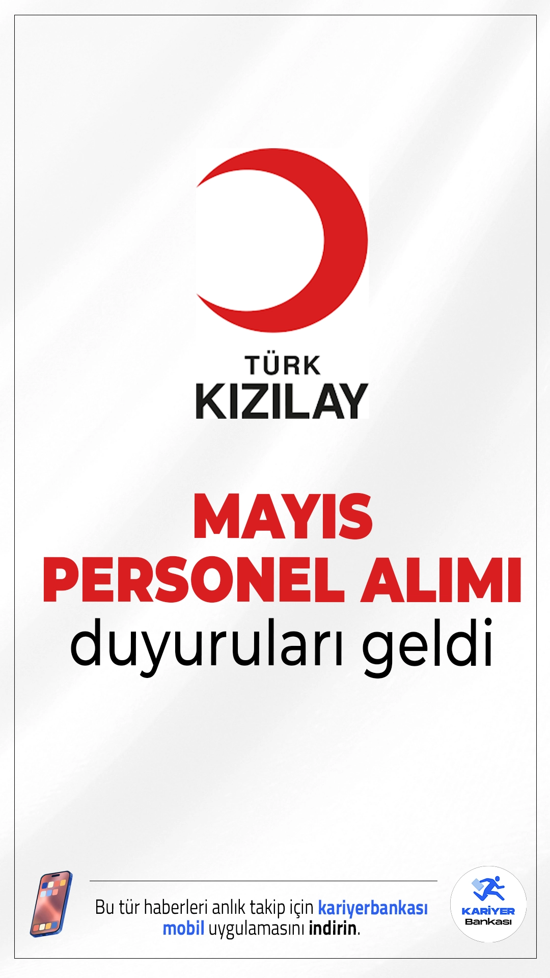 Kızılay Mayıs 2025 Personel Alımı Duyuruları Yayımlandı.Personel alımları birçok şehirde, çeşitli pozisyonlarda gerçekleşiyor.
