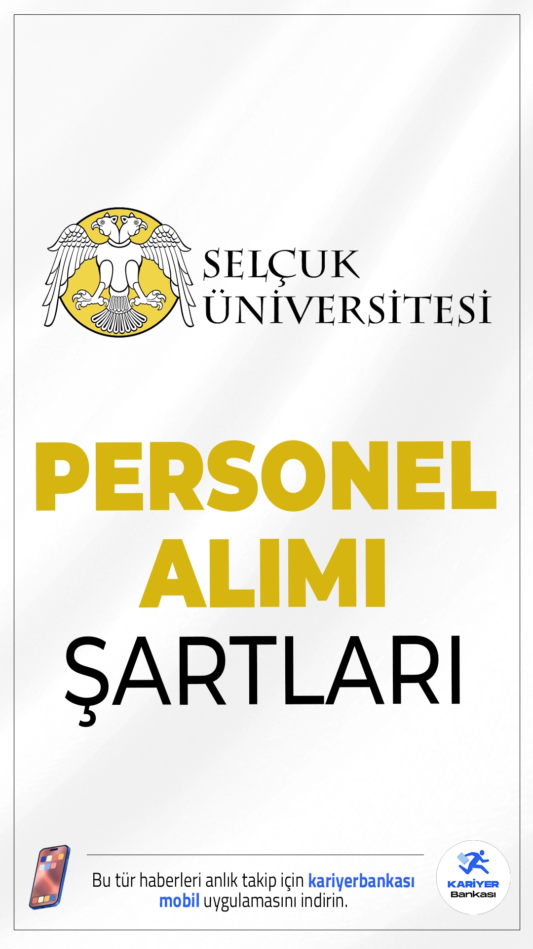 Selçuk Üniversitesi 31 Personel Alımı Şartları.Selçuk Üniversitesi çeşitli kadrolarda sözleşmeli personel alımı başvuruları sürüyor. Başvuru şartları ve diğer tüm detaylar bu haberimizde.